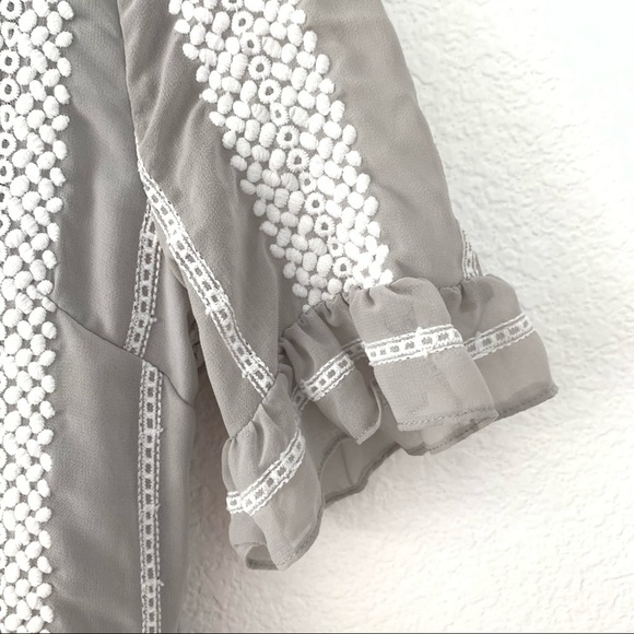 Gianni Bini Eryn Crochet Stripe Midi Dress Size Small - Picture 9 of 16